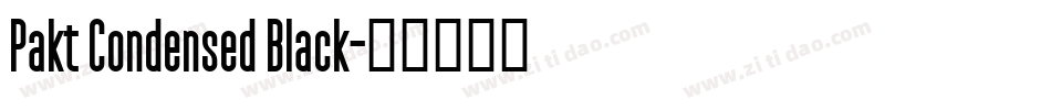 Pakt Condensed Black字体转换
